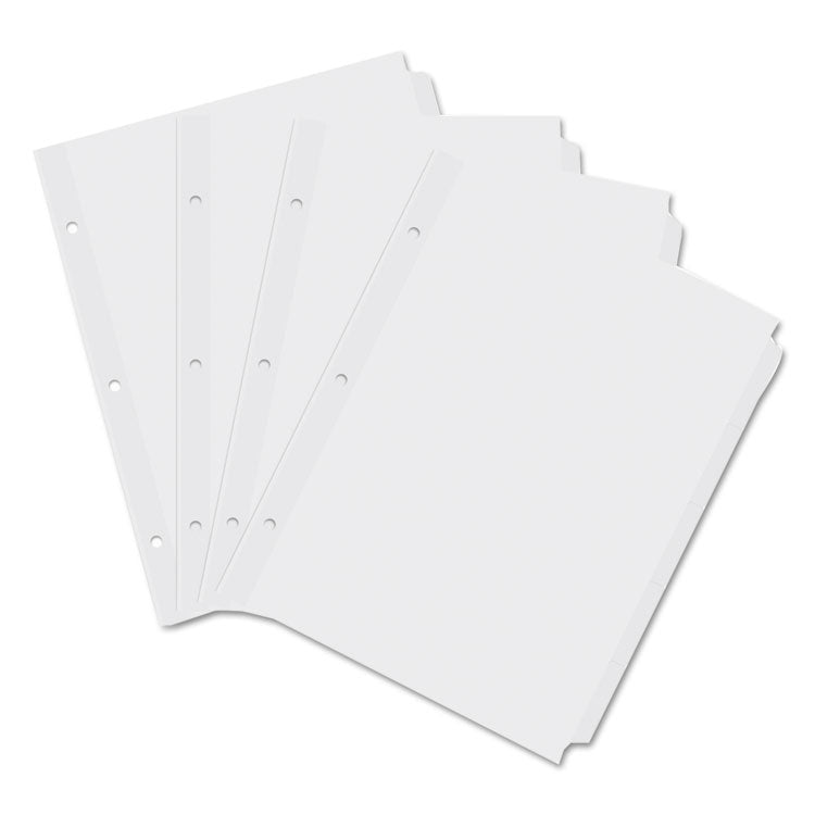 Universal® Self-Tab Index Dividers, 5-Tab, 11 x 8.5, White, 36 Sets (UNV20835) Pack of 36