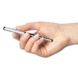 Quartet® 4-in-1 Laser Pointer with Stylus, Pen, LED Light, Class 2, Projects 984 ft, Silver (QRT85523)