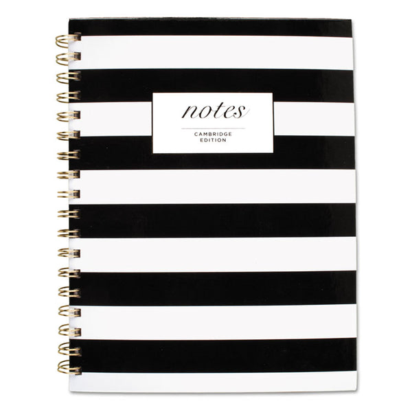 Cambridge® Black and White Striped Hardcover Notebook, 1-Subject, Wide/Legal Rule, Black/White Stripes Cover, (80) 9.5 x 7.25 Sheets (MEA59012) Each