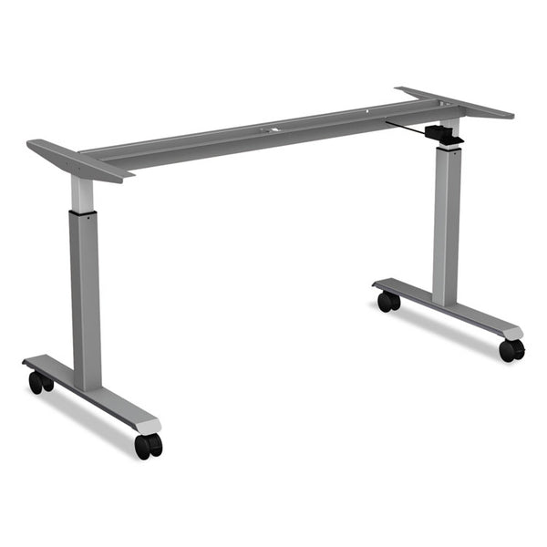 Alera® Casters for Height-Adjustable Table Bases, Grip Ring Stem, 2" Wheel, Black, 4/Set (ALEHT3004)