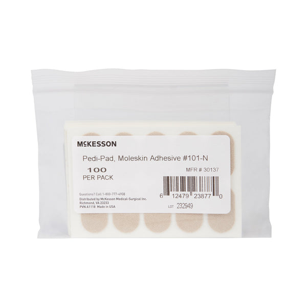 McKesson Pedi-Pad Protective Pad Size 101 Narrow Adhesive (1111084_PK) 100/PK