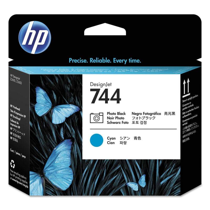 HP HP 744, (F9J86A) Cyan/Photo Black Printhead (HEWF9J86A) Each