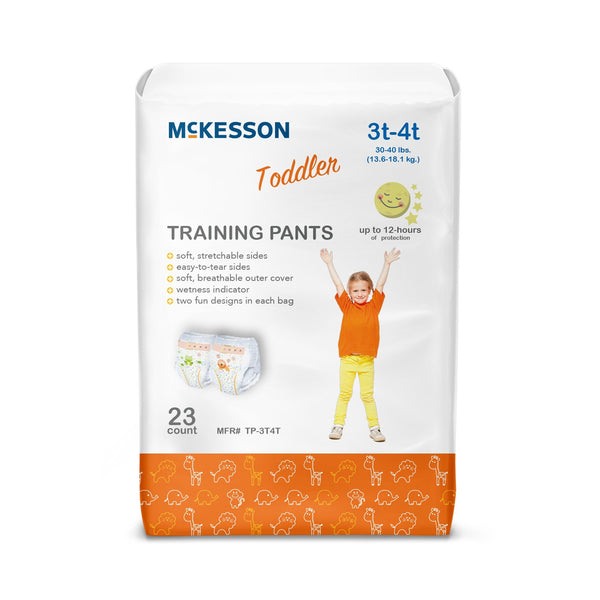McKesson Unisex Toddler Training Pants Pull On with Tear Away Seams Size 3T to 4T Disposable Heavy Absorbency (1144482_CS) 4/CS