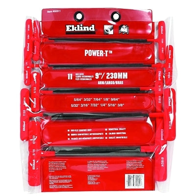 Eklind Tool Company Power-T Hex Key Set, 11 Per Set (269-60911) 1 Set