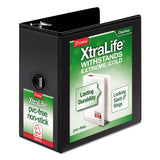 Cardinal® XtraLife ClearVue Non-Stick Locking Slant-D Ring Binder, 3 Rings, 6" Capacity, 11 x 8.5, Black (CRD26361) Each