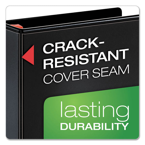 Cardinal® XtraLife ClearVue Non-Stick Locking Slant-D Ring Binder, 3 Rings, 1.5" Capacity, 11 x 8.5, Black (CRD26311) Each