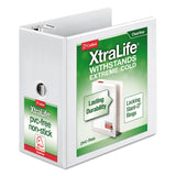 Cardinal XtraLife ClearVue Non-Stick Locking Slant-D Ring Binder, 3 Rings, 6" Capacity, 11 x 8.5, White (CRD26360) Each