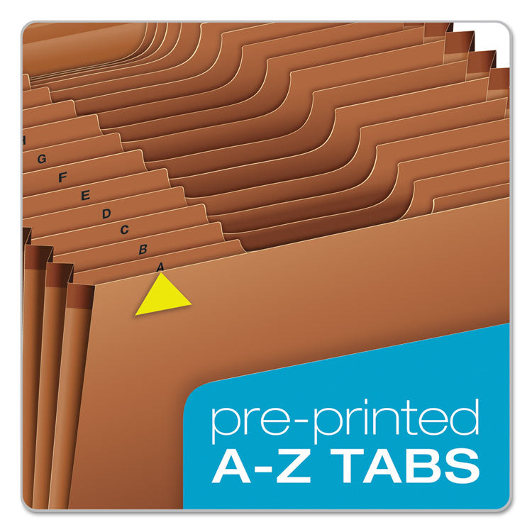 Pendaflex® Heavy-Duty Expanding File with Reinforced Flap, 21 Sections, Elastic Cord Closure, 1/3-Cut Tabs, Legal Size, Redrope (PFXR119ALHD) Each