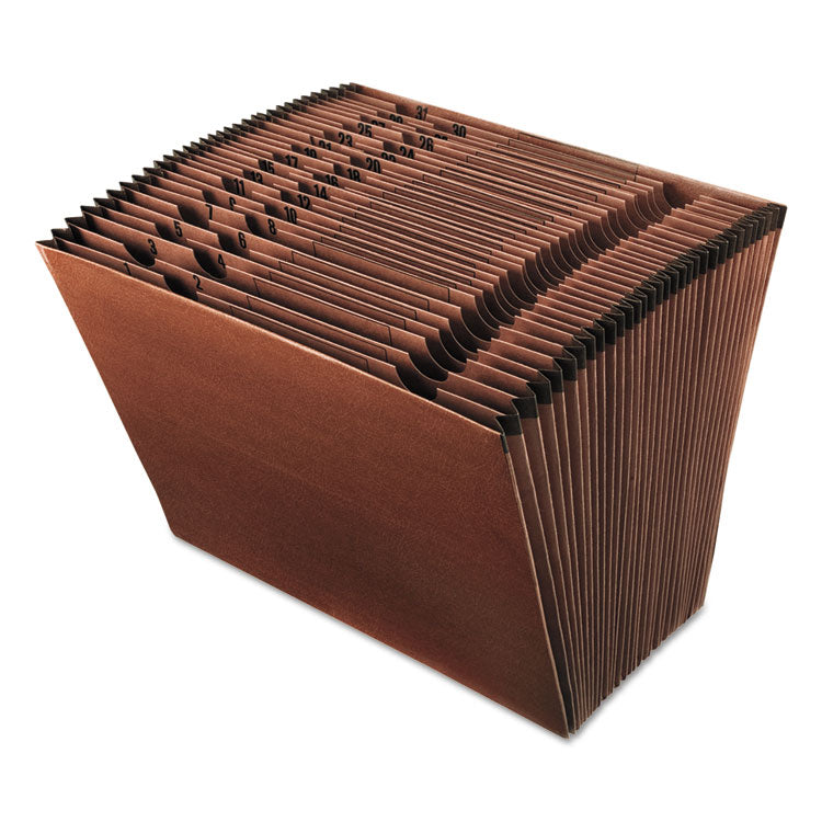 Pendaflex® Earthwise by Pendaflex Recycled Indexed Expanding File, 31 Sections, 1/31-Cut Tabs, Letter Size, Red Fiber (PFXER17D) Each