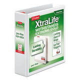 Cardinal® XtraLife ClearVue Non-Stick Locking Slant-D Ring Binder, 3 Rings, 2" Capacity, 11 x 8.5, White (CRD26320) Each