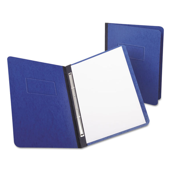 Oxford™ Heavyweight PressGuard and Pressboard Report Cover w/Reinforced Side Hinge, 2-Prong Fastener, 3" Cap., 8.5 x 11, Dark Blue (OXF12702)