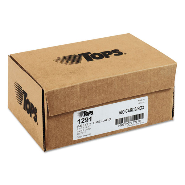 TOPS™ Time Clock Cards, Replacement for 331-10, Two Sides, 3.5 x 8.5, 500/Box (TOP1291) Pack of 500