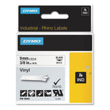 DYMO® Rhino Permanent Vinyl Industrial Label Tape, 0.37" x 18 ft, White/Black Print (DYM18443)