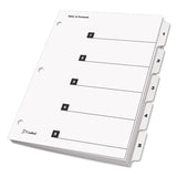 Cardinal® OneStep Printable Table of Contents and Dividers, 5-Tab, 1 to 5, 11 x 8.5, White, White Tabs, 1 Set (CRD60513)
