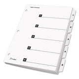 Cardinal® OneStep Printable Table of Contents and Dividers, 5-Tab, 1 to 5, 11 x 8.5, White, White Tabs, 1 Set (CRD60513) Set of 5