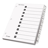 Cardinal OneStep Printable Table of Contents and Dividers, 10-Tab, 1 to 10, 11 x 8.5, White, 1 Set (CRD61013CB) Set of 10