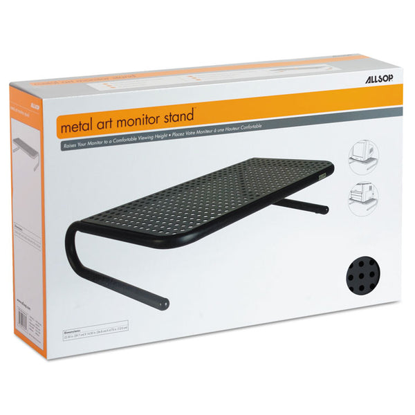 Allsop® Metal Art Monitor Stand, 19" x 12.5" x 5.25", Black, Supports 30 lbs (ASP30336) Each