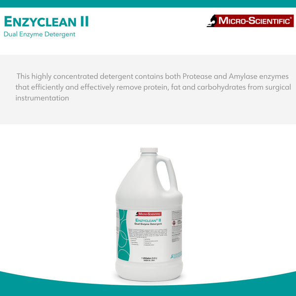 Enzyclean® II Dual Enzymatic Instrument Detergent Liquid Concentrate 1 gal. Jug Spearmint Scent (244200_EA) 1/EA