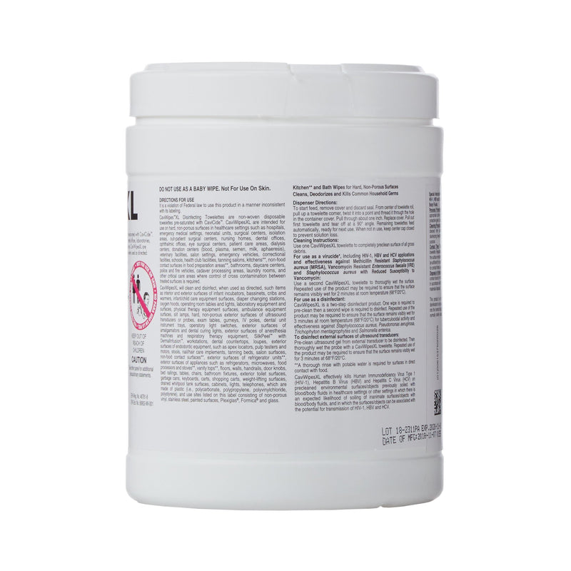 CaviWipes™ Surface Disinfectant Premoistened Alcohol Based Manual Pull Wipe 66 Count Canister Alcohol Scent NonSterile (486719_CN) 1/CN