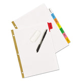 Avery® Write and Erase Big Tab Paper Dividers, 8-Tab, 11 x 8.5, White, Assorted Tabs,1 Set (AVE23079)