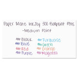Paper Mate® InkJoy 300 RT Ballpoint Pen, Retractable, Medium 1 mm, Blue Ink, Blue Barrel, Dozen (PAP1951259) 1 Dozen