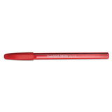 Paper Mate® InkJoy 100 Ballpoint Pen, Stick, Medium 1 mm, Red Ink, Translucent Red Barrel, Dozen (PAP1951255)