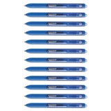 Paper Mate® InkJoy Gel Pen, Retractable, Medium 0.7 mm, Blue Ink, Blue Barrel, Dozen (PAP1951721)