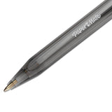 Paper Mate® InkJoy 100 RT Ballpoint Pen, Retractable, Medium 1 mm, Black Ink, Smoke/Black Barrel, Dozen (PAP1951254)