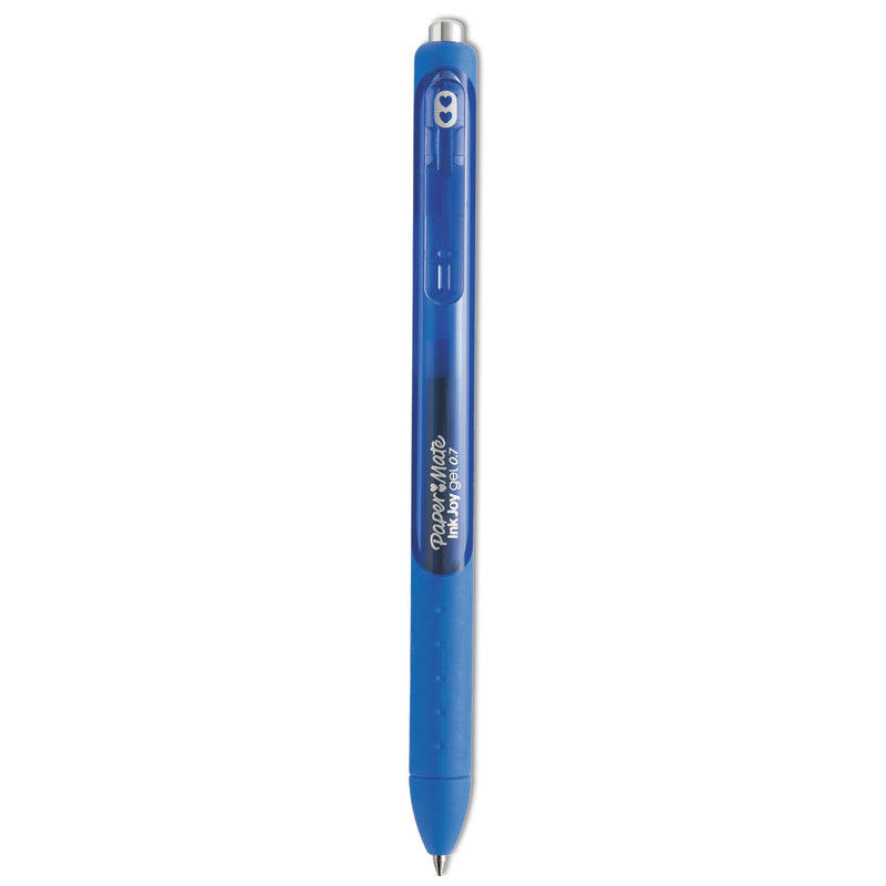 Papermate® InkJoy Gel Pen, Retractable, Medium 0.7 mm, Blue Ink, Blue Barrel, Dozen (PAP1951721A) 1 Dozen