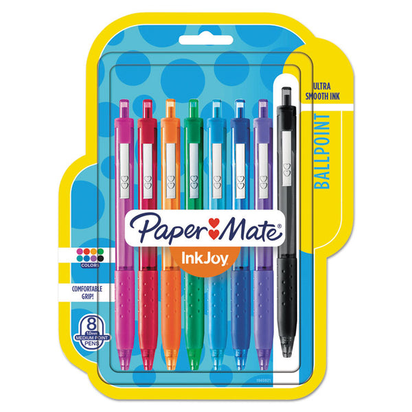 Paper Mate® InkJoy 300 RT Ballpoint Pen Retractable, Medium 1 mm, Assorted Ink and Barrel Colors, 8/Pack (PAP1945921)