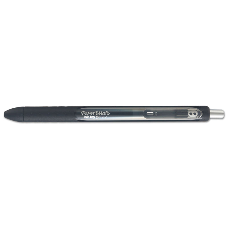 Papermate® InkJoy Gel Pen, Retractable, Medium 0.7 mm, Black Ink, Black Barrel, Dozen (PAP1951719A) 1 Dozen