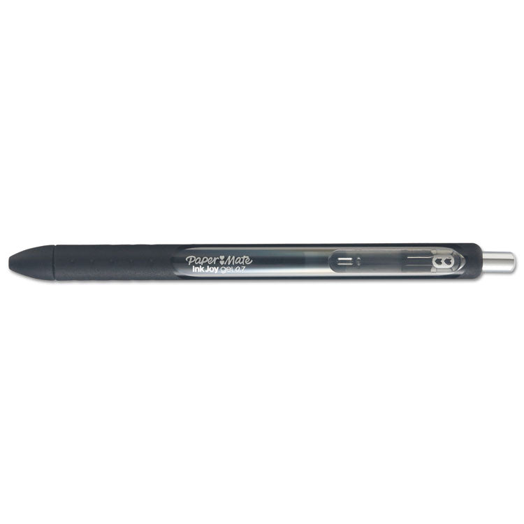 Paper Mate® InkJoy Gel Pen, Retractable, Medium 0.7 mm, Black Ink, Black Barrel, Dozen (PAP1951719)