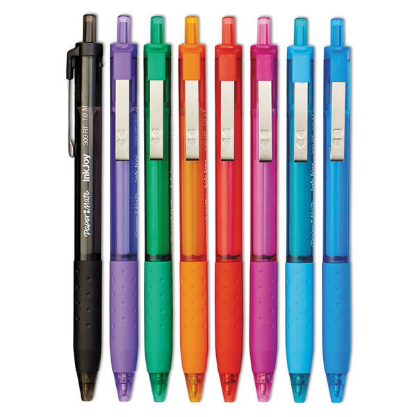 Paper Mate® InkJoy 300 RT Ballpoint Pen Retractable, Medium 1 mm, Assorted Ink and Barrel Colors, 24/Pack (PAP1945926)