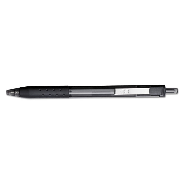 Paper Mate® InkJoy 300 RT Ballpoint Pen, Refillable, Retractable, Medium 1 mm, Black Ink, Black Barrel, Dozen (PAP1951260)