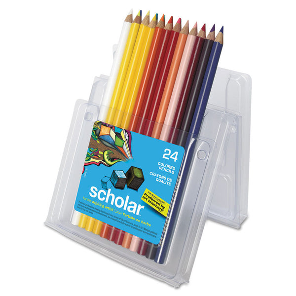 Prismacolor® Scholar Colored Pencil Set, 3 mm, 2B, Assorted Lead and Barrel Colors, 24/Pack (SAN92805) Set of 24
