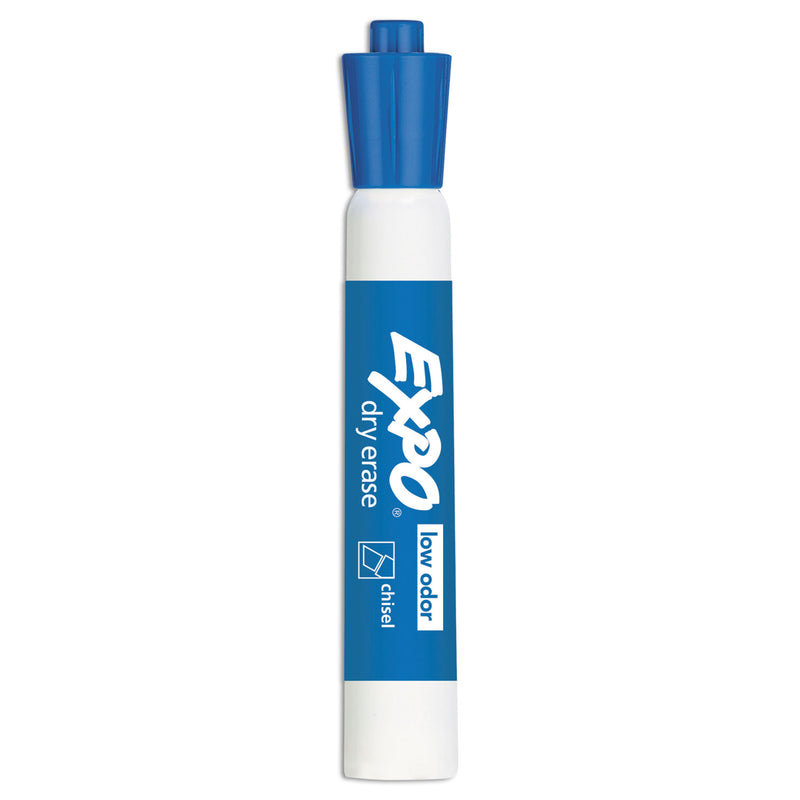 Expo® Low-Odor Dry-Erase Marker, Broad Chisel Tip, Blue, Dozen (SAN80003A) 1 Dozen