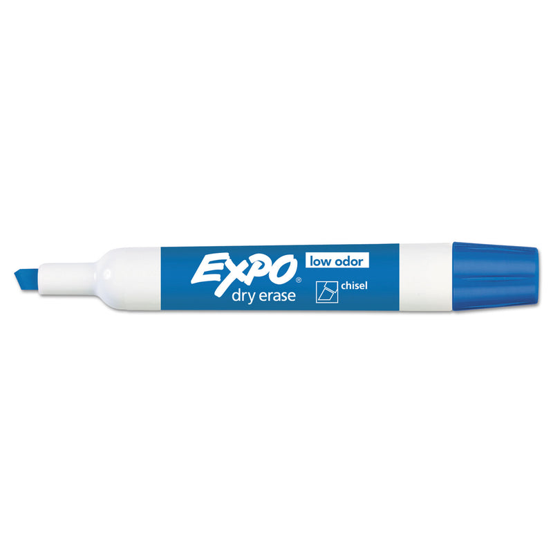 Expo® Low-Odor Dry-Erase Marker, Broad Chisel Tip, Blue, Dozen (SAN80003A) 1 Dozen