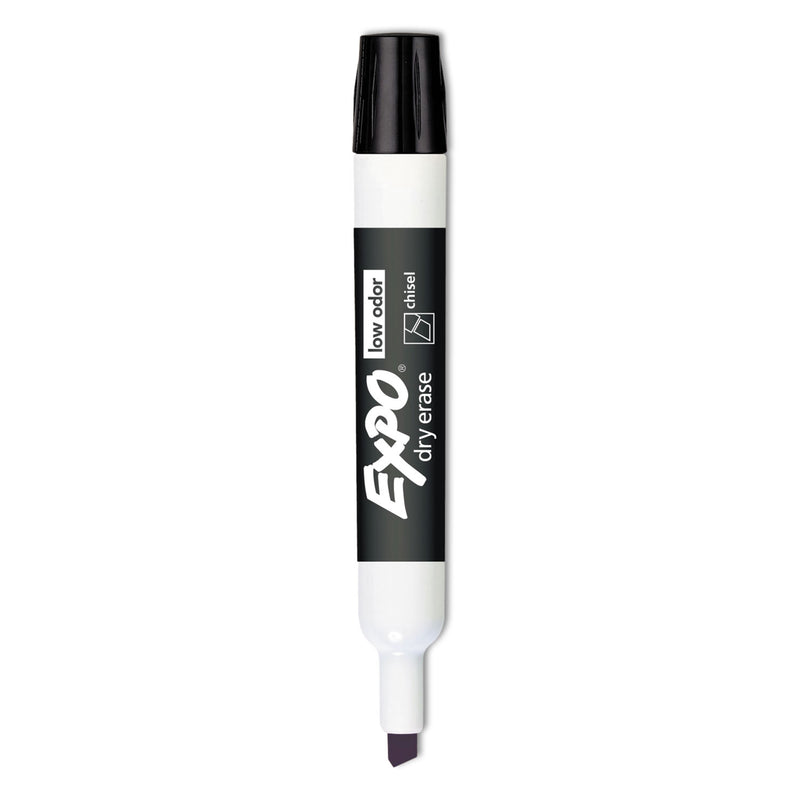 Expo® Low-Odor Dry-Erase Marker, Broad Chisel Tip, Black, Dozen (SAN80001A) 1 Dozen