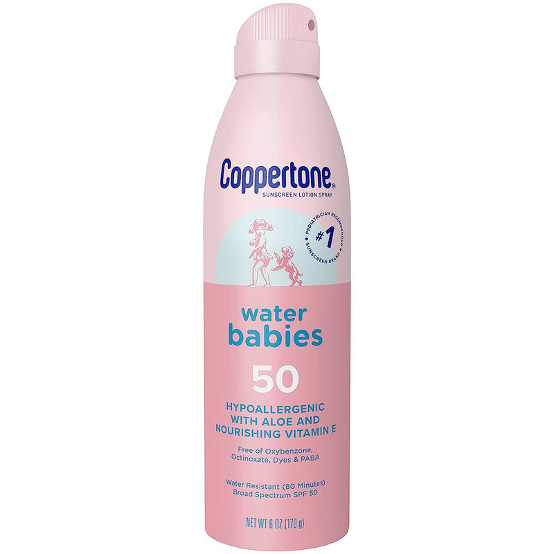 Coppertone® Water Babies Sunscreen SPF 50 Liquid 6 oz. Aerosol Can (1231876_EA) 1/EA