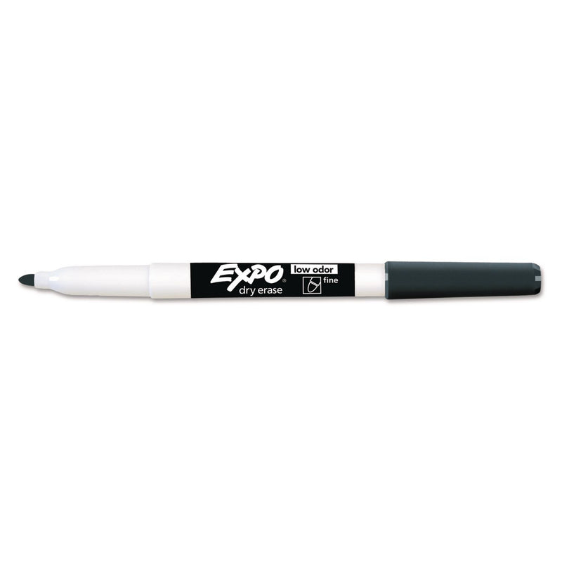 EXPO® Low-Odor Dry-Erase Marker, Fine Bullet Tip, Black, Dozen (SAN86001A) 1 Dozen