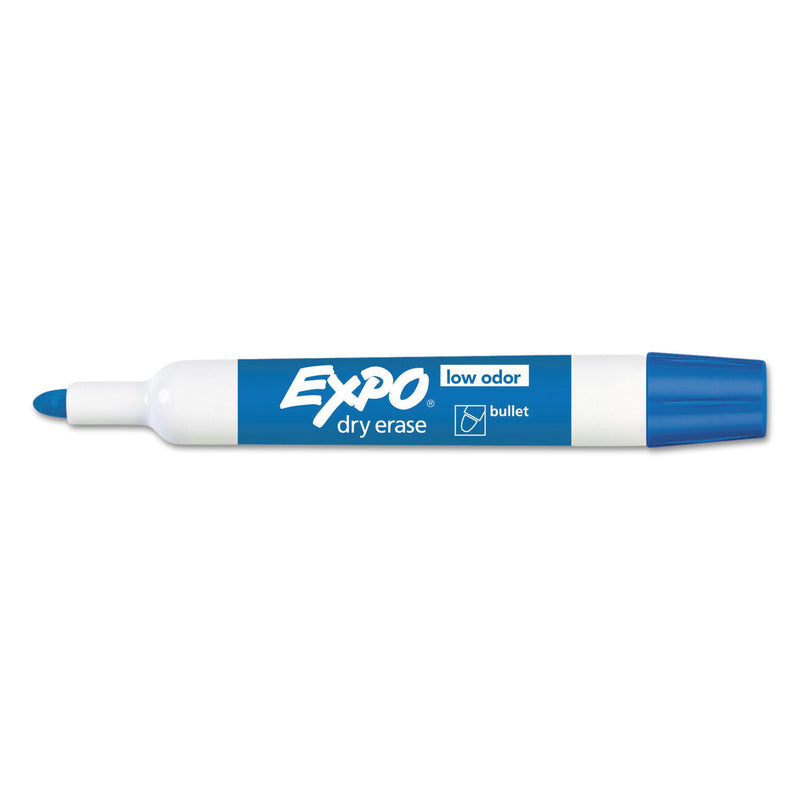 Expo® Low-Odor Dry-Erase Marker, Medium Bullet Tip, Blue, Dozen (SAN82003A) 1 Dozen