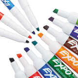 EXPO® Low-Odor Dry Erase Marker, Eraser and Cleaner Kit, Medium Assorted Tips, Assorted Colors, 12/Set (SAN80054) 1 Set