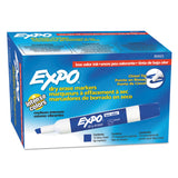 EXPO® Low-Odor Dry-Erase Marker, Broad Chisel Tip, Blue, Dozen (SAN80003) 1 Dozen