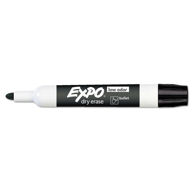 Expo® Low-Odor Dry-Erase Marker, Medium Bullet Tip, Black, Dozen (SAN82001A) 1 Dozen