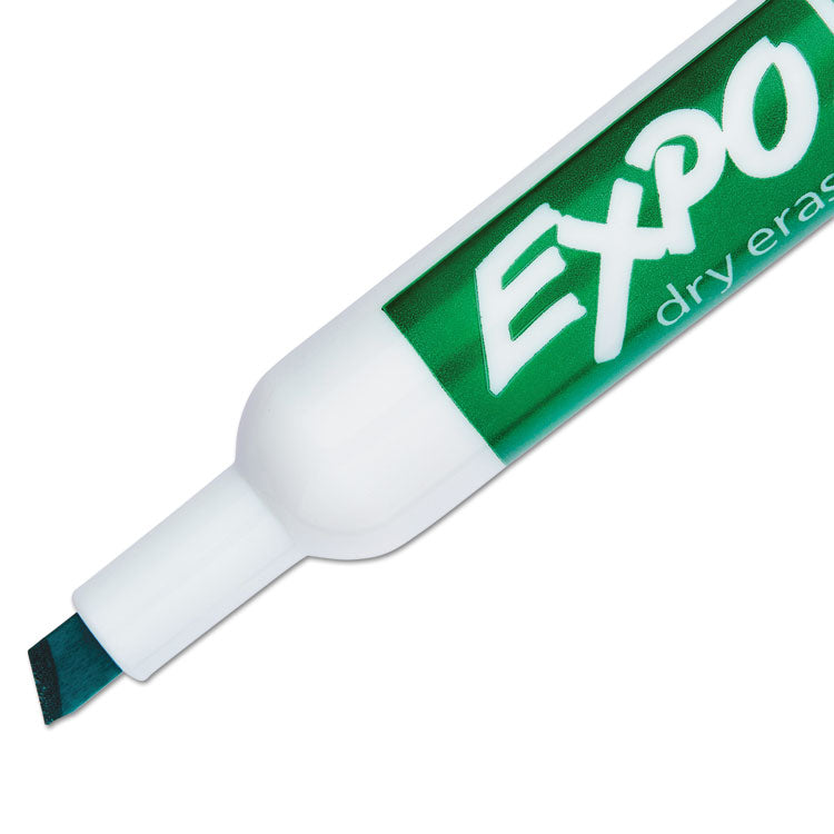 EXPO® Low-Odor Dry-Erase Marker, Broad Chisel Tip, Green, Dozen (SAN80004) 1 Dozen