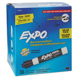 EXPO® Low-Odor Dry-Erase Marker Value Pack, Broad Chisel Tip, Black, 36/Box (SAN1920940) Box of 36