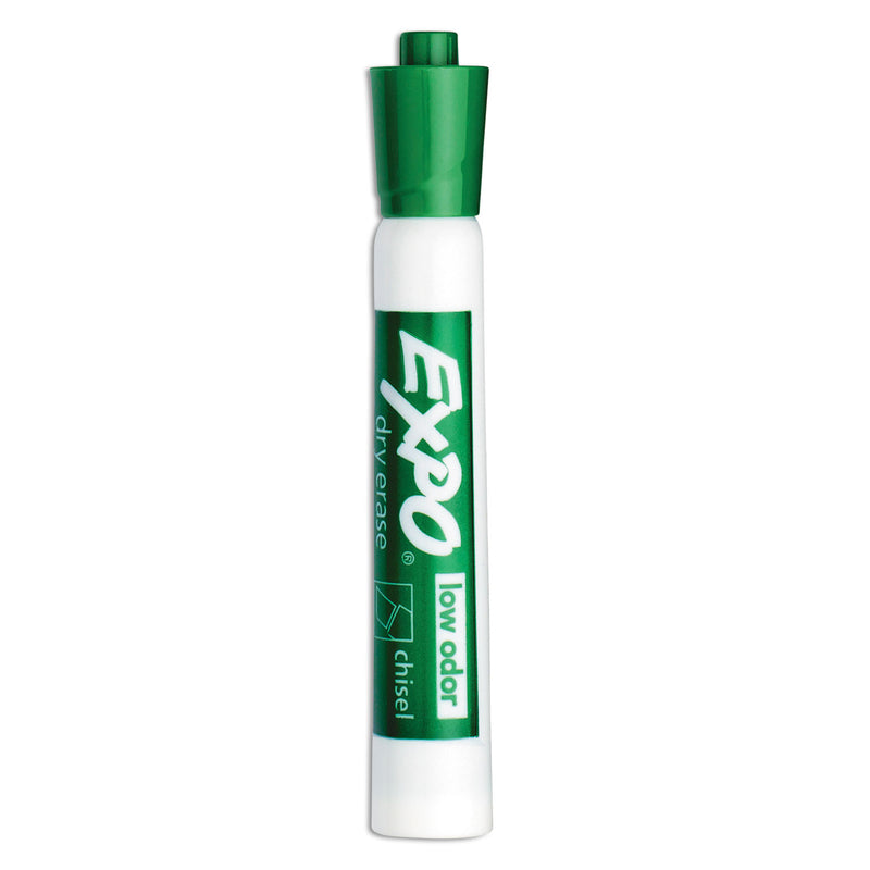 Expo® Low-Odor Dry-Erase Marker, Broad Chisel Tip, Green, Dozen (SAN80004A) 1 Dozen