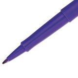 Paper Mate® Point Guard Flair Felt Tip Porous Point Pen, Stick, Medium 0.7 mm, Purple Ink, Purple Barrel, Dozen (PAP8450152)