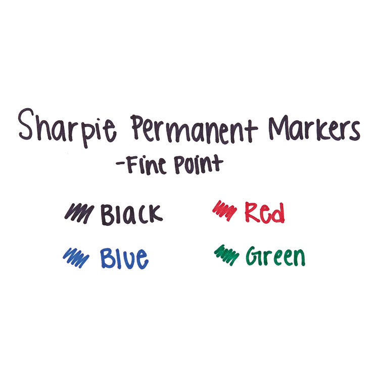 Sharpie® Fine Tip Permanent Marker, Fine Bullet Tip, Red, Dozen (SAN30002)