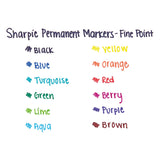 Sharpie® Fine Tip Permanent Marker, Fine Bullet Tip, Red, Dozen (SAN30002)